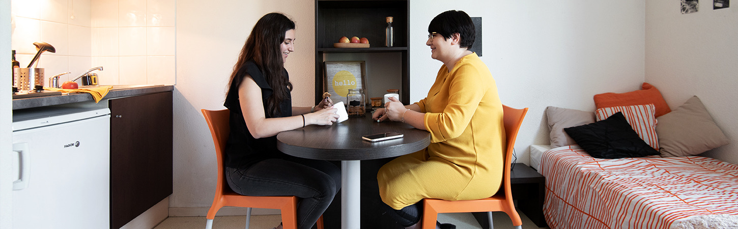 espace repas logement étudiant résidence Théodore Bron