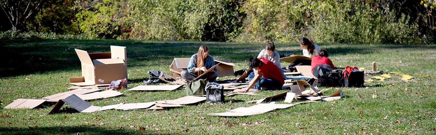 espaces verts résidence étudiante Le Galion à Ecully