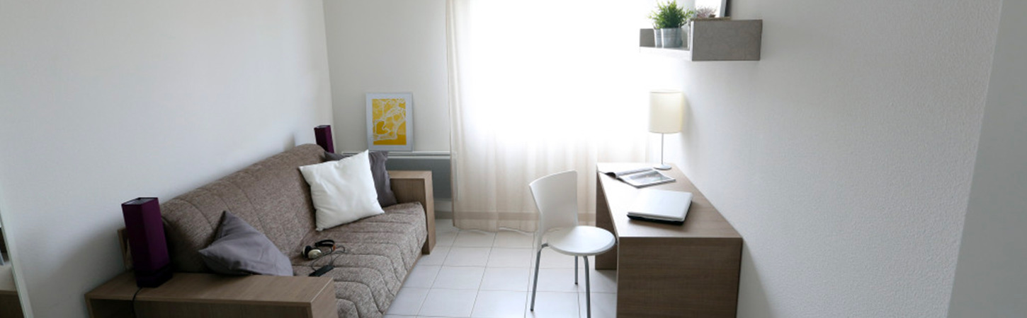 student room in residence in Tours in France 